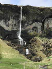 Scenic view of waterfall