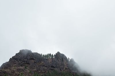 Scenic view of mountains against clear sky