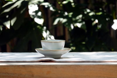 Close-up of coffee on table