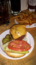 Close-up of served food