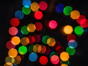 Close-up of multi colored lights