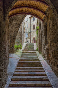 Narrow alley amidst old building