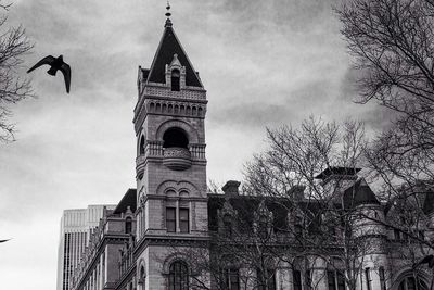 Low angle view of church against sky