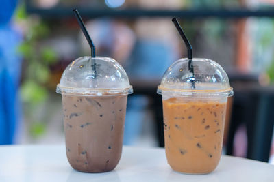 Close-up of drink on table