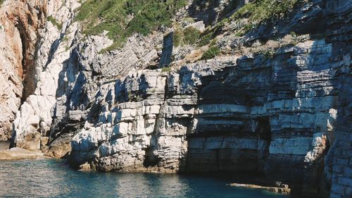 Rock formations in sea