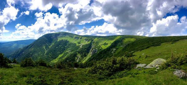 Panoramic view of landscape against sky