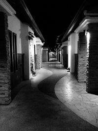 Narrow alley along buildings