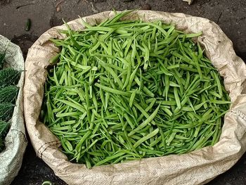 High angle view of food