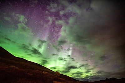 Low angle view of sky at night