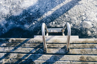 Ladder in water