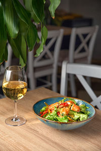 Close-up of food in plate on table