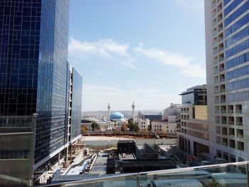 Modern cityscape against sky