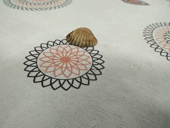 High angle view of bread on table