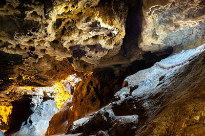 Rock formation in cave