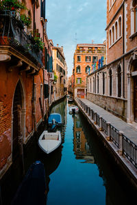 Characteristic glimpse in the historic center of the lagoon city of venice