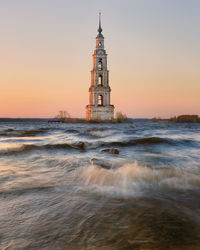 View of lighthouse at seaside