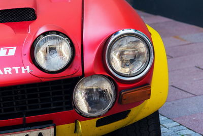 Close-up of vintage car