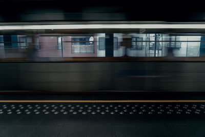 Train at railroad station platform