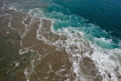 High angle view of sea