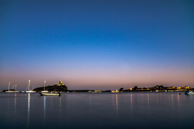 Nora bay at sunset, sardinia