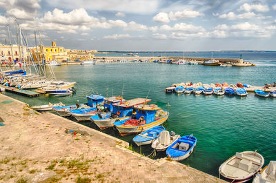 Scenic view of gallipoli, salento, apulia, italy