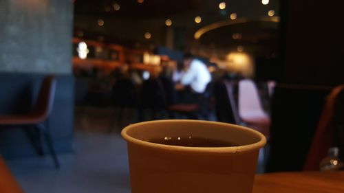 Close-up of drink on table