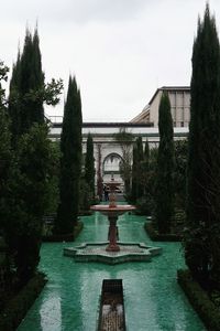 Fountain in garden