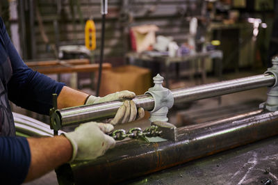 Man working in machine