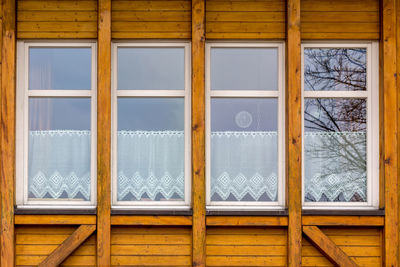 Full frame shot of glass window of building