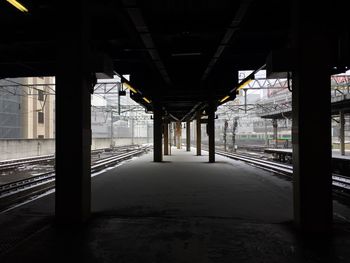 View of railroad station platform