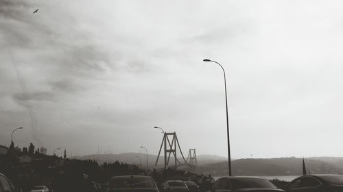 Low angle view of road against sky