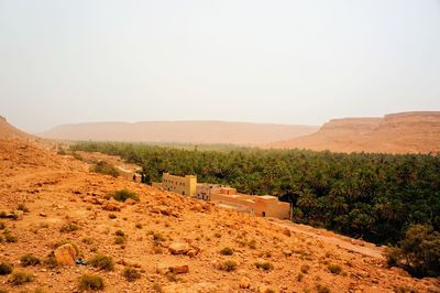 Scenic view of desert against sky