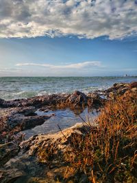 Scenic view of sea against sky