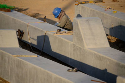Man working at construction site