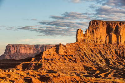 Rock formations against sky