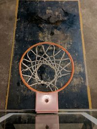 Close-up of basketball hoop