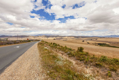 View of the road leading to caledon - town in the overberg region, next to mineral-rich hot springs