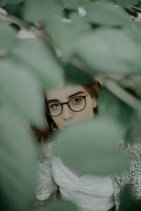Portrait of woman with eyeglasses
