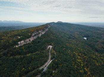 High angle view of landscape against sky