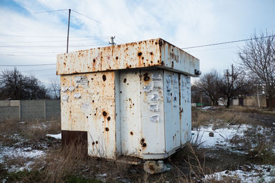 Abandoned built structure against sky