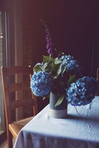 Close-up of vase on table at home