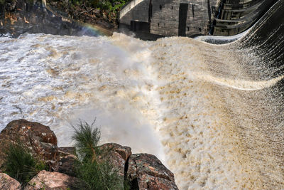 Scenic view of a flood against sky