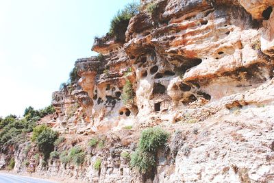 Low angle view of rocks