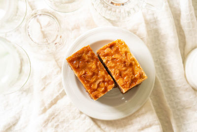 Close-up of food in plate on table