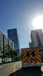 View of skyscrapers in city