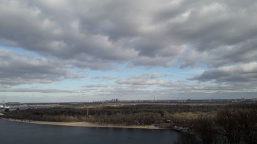 Scenic view of river against sky