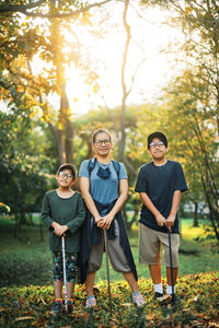 Full length portrait of friends