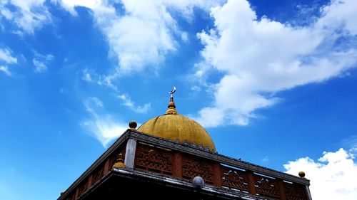 Low angle view of traditional building against sky