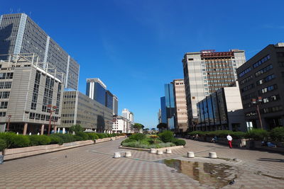City against clear sky