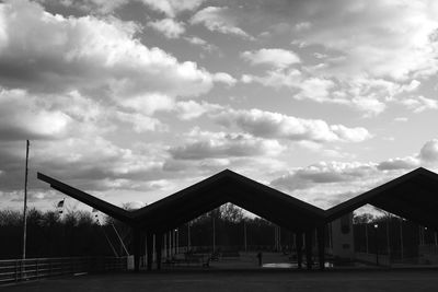 Built structure against cloudy sky